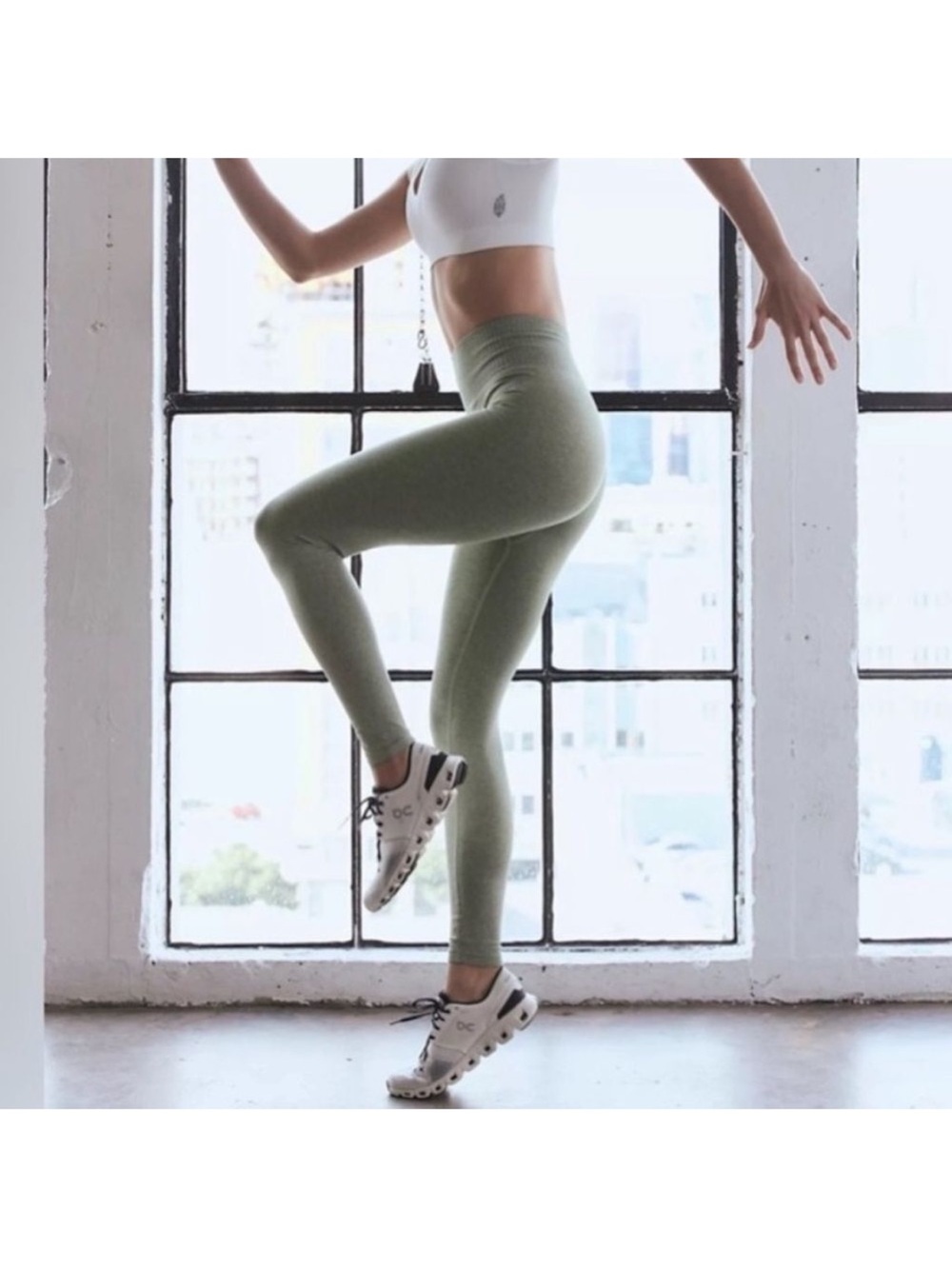 NWT Free People High Plank Heather Leggings Heather Jalapeño XS/S